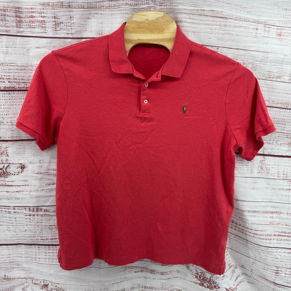 Polo Ralph Lauren Polo Shirt Mens Size XL Classic Fit Red Short Sleeve Cotton